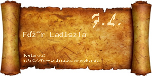 Für Ladiszla névjegykártya